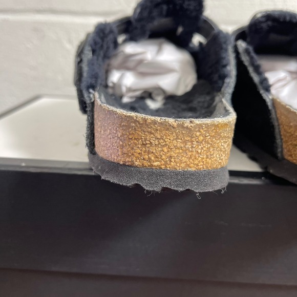 Birkenstock Boston Shearling Black Suede Clogs Mule Sandal Women's 39 EU/8 US - Picture 7 of 12